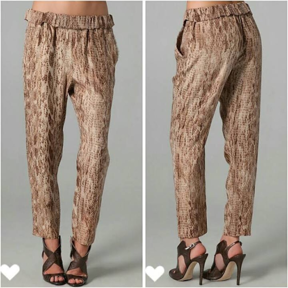 Of Two Minds Snakeskin Silk Pants